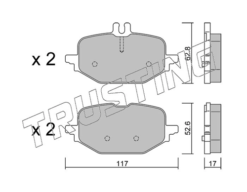 К-т дисков. тормоз. колодок TRUSTING 1359.1