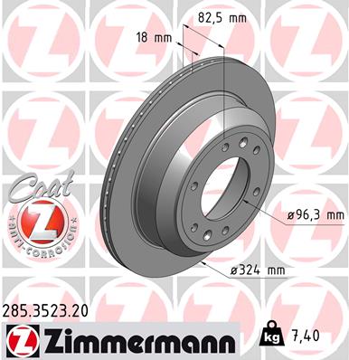 Тормозные диски ZIMMERMANN 285.3523.20
