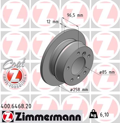Тормозные диски ZIMMERMANN 400.6468.20