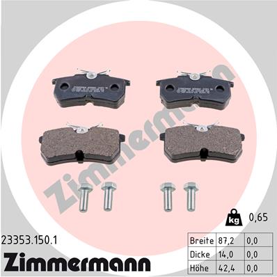 Тормозные колодки ZIMMERMANN 23353.150.1