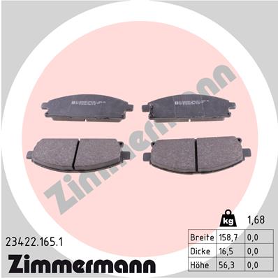 Тормозные колодки ZIMMERMANN 23422.165.1