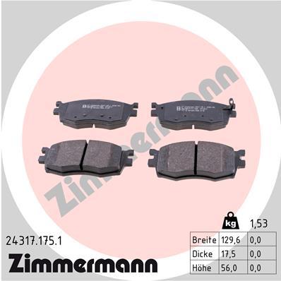 Тормозные колодки ZIMMERMANN 24317.175.1