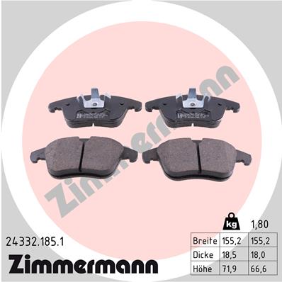 Тормозные колодки ZIMMERMANN 24332.185.1