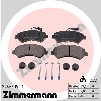 Тормозные колодки ZIMMERMANN 24466.190.1