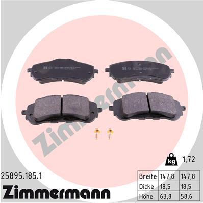 Тормозные колодки ZIMMERMANN 25895.185.1