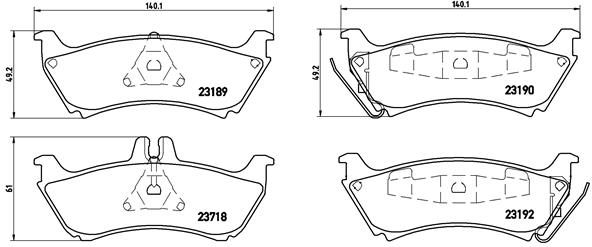 Тормозные колодки BREMBO P50044