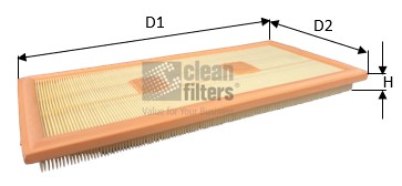 Фильтр воздушный mb c-e 300-350 oem a2760940004 CLEAN FILTERS MA3481