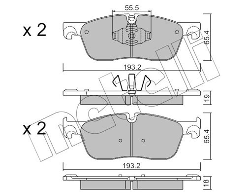 22-1123-1 колодки дисковые передние METELLI 22-1123-1