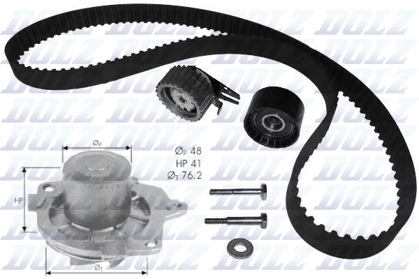 Комплект грм (с помпой) DOLZ KD045