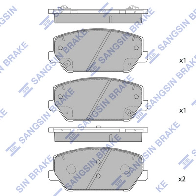 Sp1906 колодки дисковые передние HI-Q SP1906