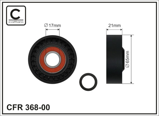Ролик генератора ford focus kuga volvo c30 s40 v50 2.4 04-12 (без натяжит 36800 caffaro CAFFARO 36800