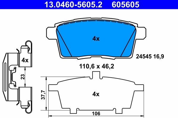 Тормозные колодки ATE 13-0460-5605-2
