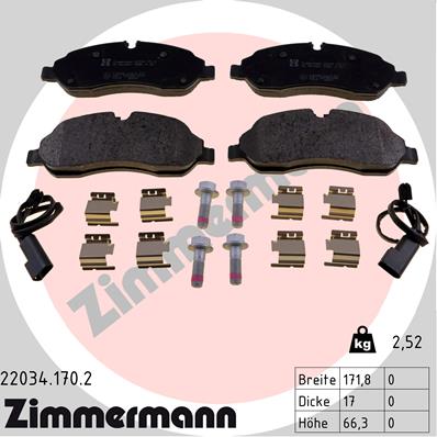 Тормозные колодки ZIMMERMANN 22034.170.2