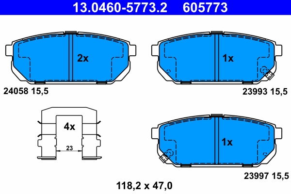 Тормозные колодки ATE 13.0460-5773.2