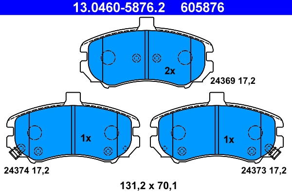 Тормозные колодки ATE 13.0460-5876.2