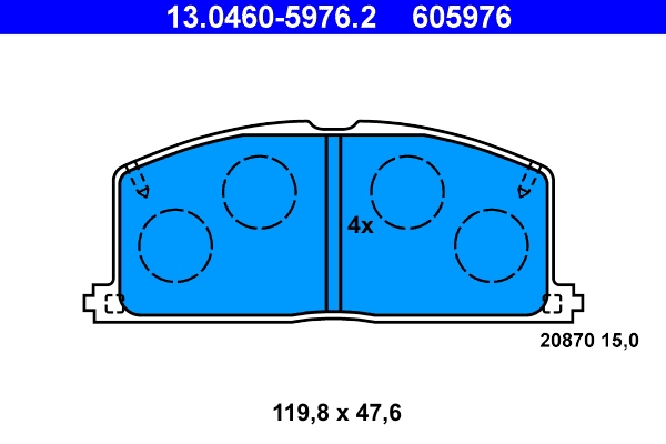 Тормозные колодки ATE 13.0460-5976.2