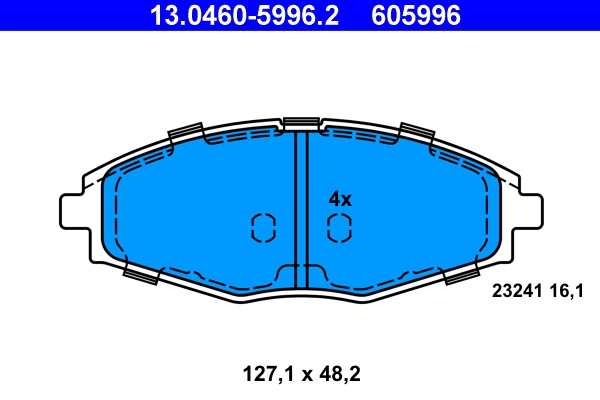 Тормозные колодки ATE 13.0460-5996.2