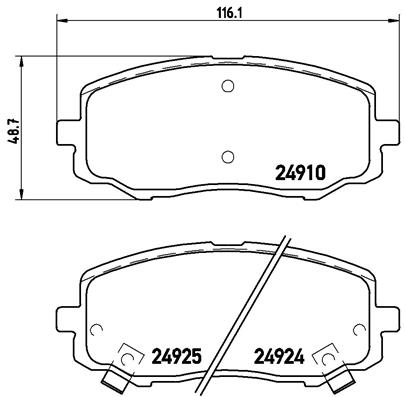 Тормозные колодки BREMBO P30045