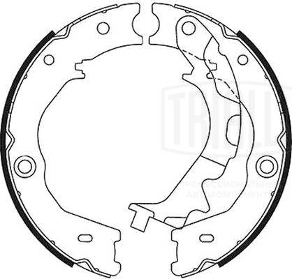 Gf 4633 колодки барабанные ручника TRIALLI GF 4633