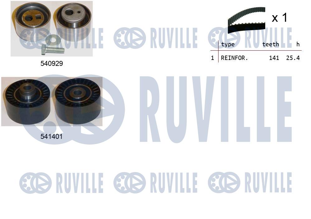 Рем.к-кт грм ремень + 2 ролика RUVILLE 550513