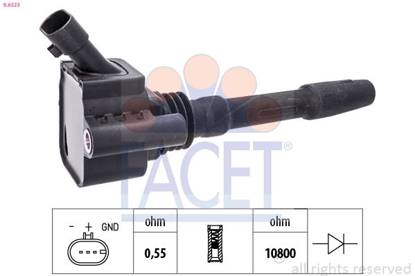 Катушка зажигания FACET 9.6533