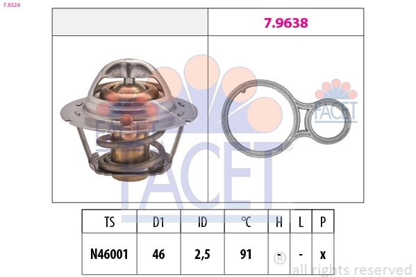 Термостат FACET 7.8524