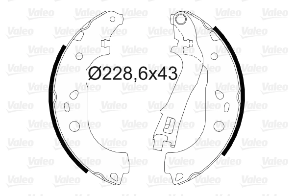 Колодки тормозные барабанные VALEO 564073