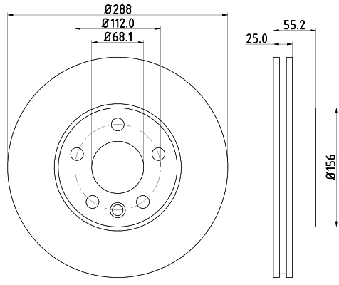 Диск тормозной HELLA/BEHR/PAGID 8DD355104481