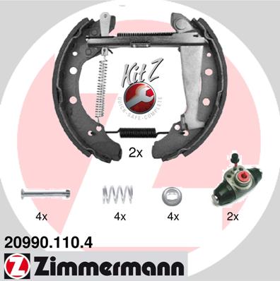 Барабан тормозной ZIMMERMANN 209901104