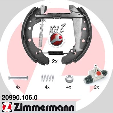 Барабан тормозной ZIMMERMANN 209901060