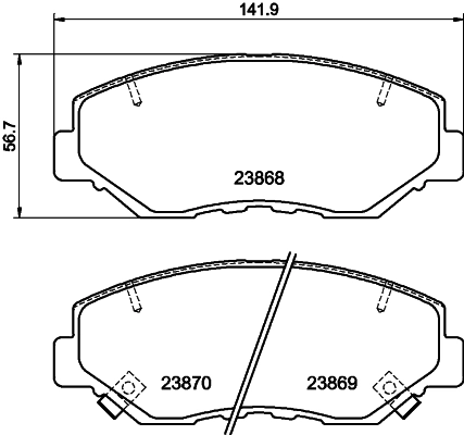 Колодки тормозные дисковые HELLA/BEHR/PAGID 8DB355010-231