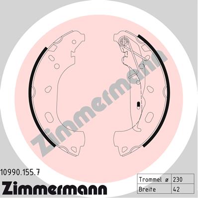 Барабан тормозной ZIMMERMANN 109901557