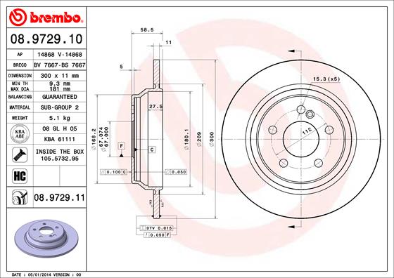 Диск тормозной BRECO BS 7667