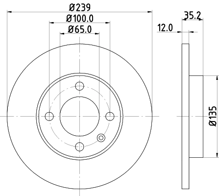 Диск тормозной HELLA/BEHR/PAGID 8DD355100131