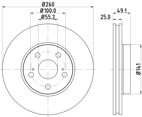 Диск тормозной HELLA/BEHR/PAGID 8DD355106511