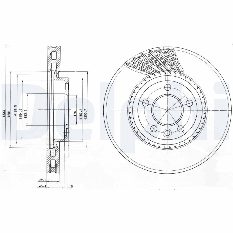 Диск тормозной DELPHI BG9892
