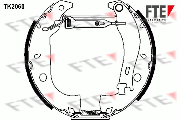 Комплект тормозных колодок FTE TK2060