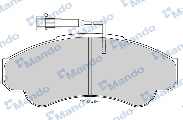 Колодки тормозные дисковые MANDO MBF015028