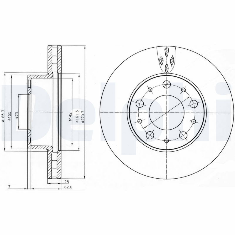 Диск тормозной DELPHI BG4059