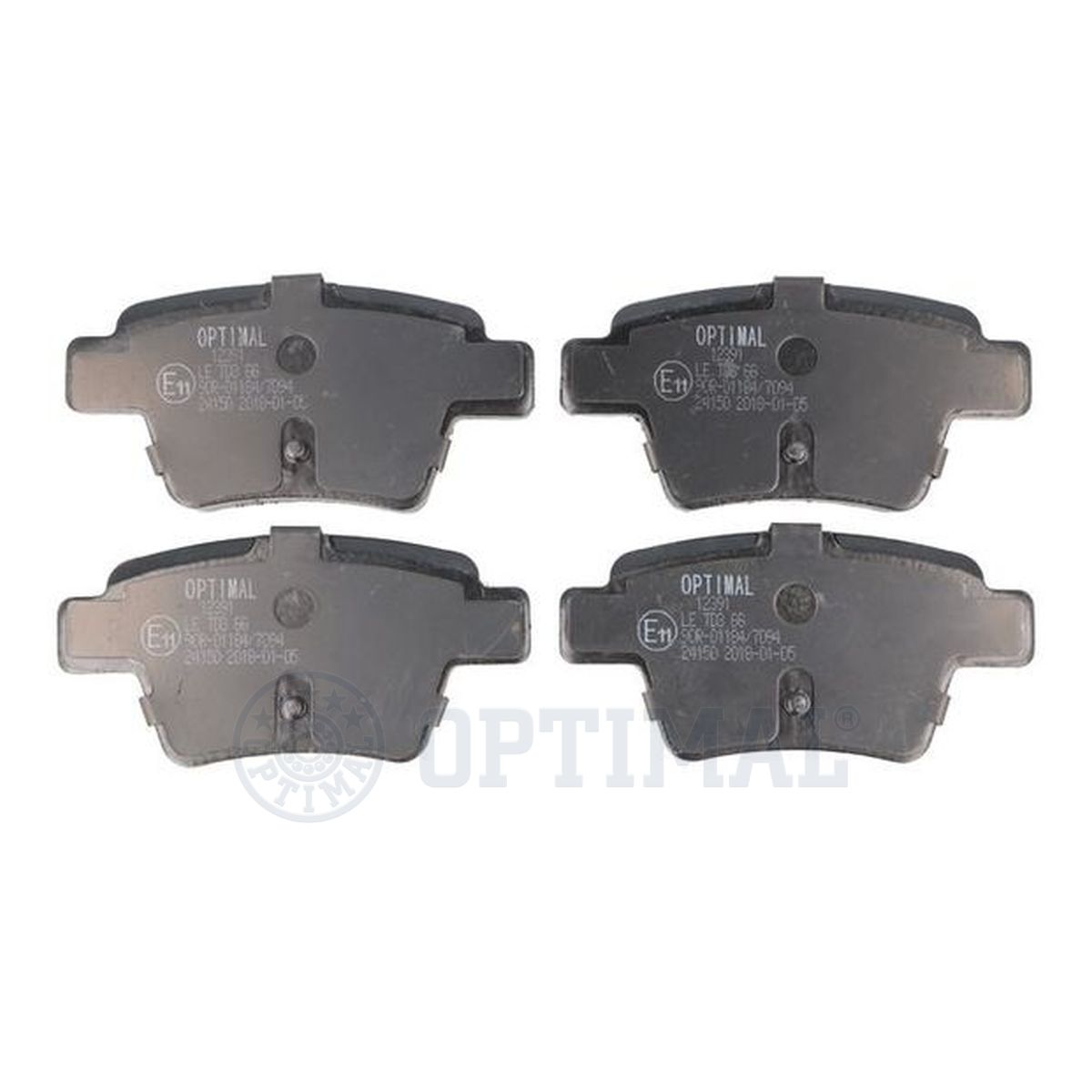 Колодки тормозные дисковые OPTIMAL 12391