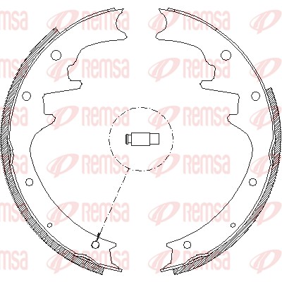 Колодки тормозные барабанные комплект REMSA 4423.00