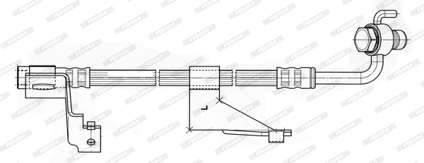 Шланг тормозной FERODO FHY2176