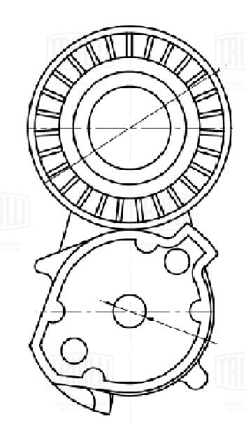 Ролик привод. ремня для а/м ford kuga (08-)/volvo s40 (04-) 2.4i/2.5i (с натяж. мех.) компр. ac TRIALLI CM 5723