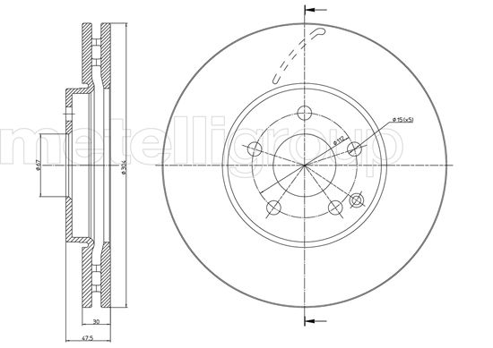 Диск тормозной METELLI 23-0965C