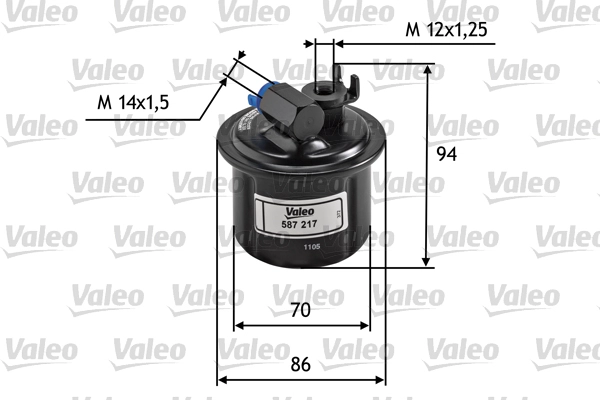 Фильтр топливный VALEO 587217