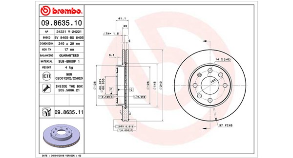 Диск тормозной MAGNETI MARELLI 360406039300