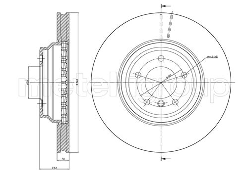 Диск тормозной CIFAM 800-874C