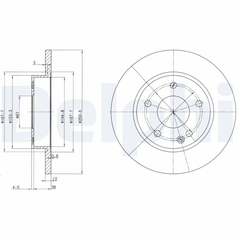 Диск тормозной DELPHI BG3394