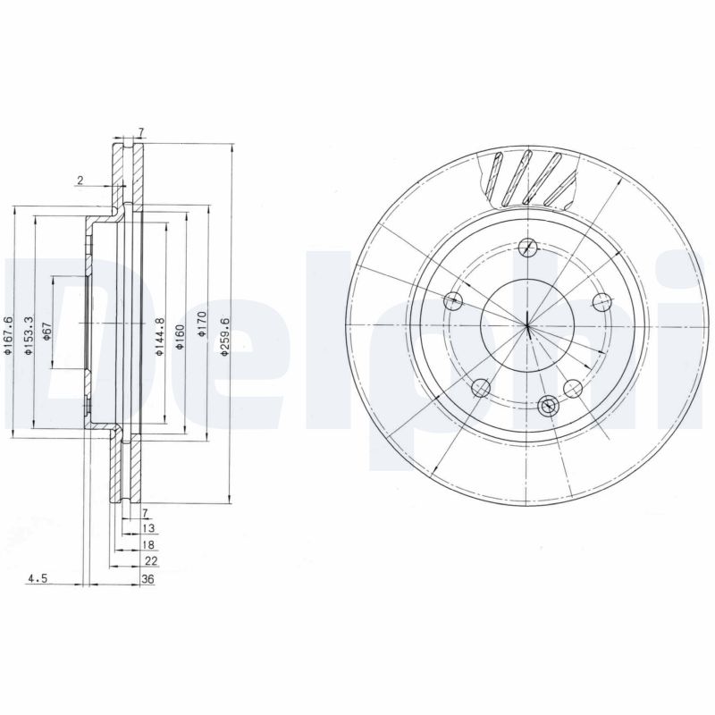 Диск тормозной DELPHI BG3395