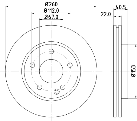 Диск тормозной HELLA/BEHR/PAGID 8DD355105-991